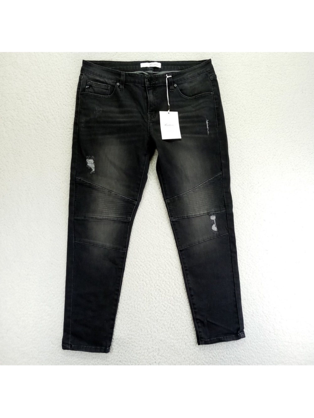 KanCan Black Distressed Moto Jeggings